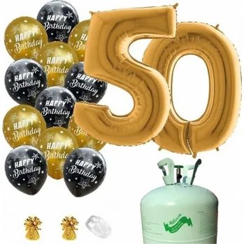 Helium párty set 50. narozeniny zlatá