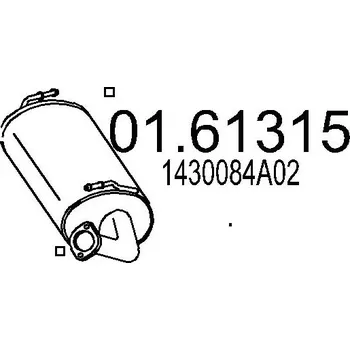 Tlumič výfuku Zadní tlumič výfuku, 01.61315