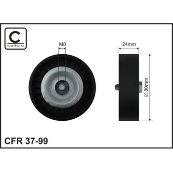 Vratna/vodici kladka, klinovy zebrovy remen, 37-99