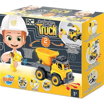 Dřevěná hračka Poskládej stavební auto na dálkové ovládání