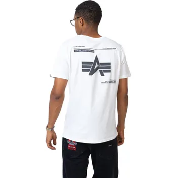 Pánské tričko Tričko Alpha Industries Label Backprint White - S