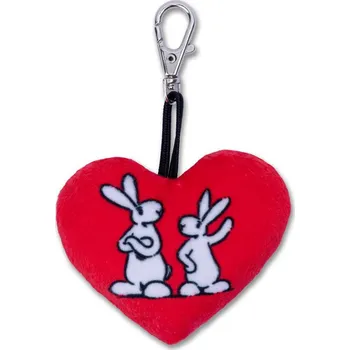 Moravská ústředna Přívěsek Bob a Bobek, srdíčko 5 cm, hele