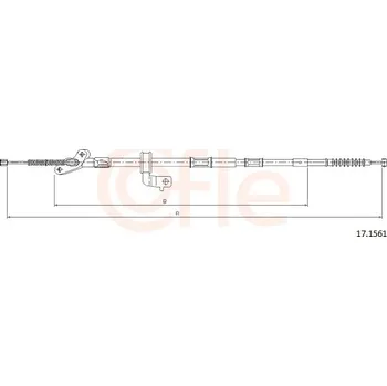 Lanko parkovací brzdy Tazne lanko, parkovaci brzda, 17.1561