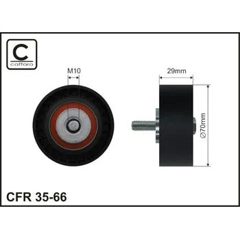 Vratna/vodici kladka, klinovy zebrovy remen, 35-66