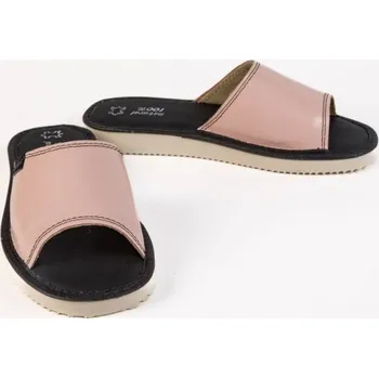 Dámské pantofle GEPARD dámské kožené pantofle m216 pudrová růžová Velikost: 40