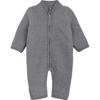 Kojenecký overall HUTTELIHUT dětský overal vlněné rouno Medium Grey Melange vel. 56 cm