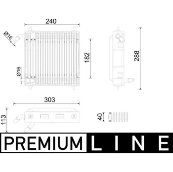Chladič motoru Olejový chladič, motorový olej, CLC 291 000P