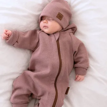 Kojenecký overall Overal na zip vaflový / starofialový Velikost: 92