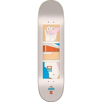 Skateboardová deska Deska Na Skateboard Plan B Squares Joslin Béžová