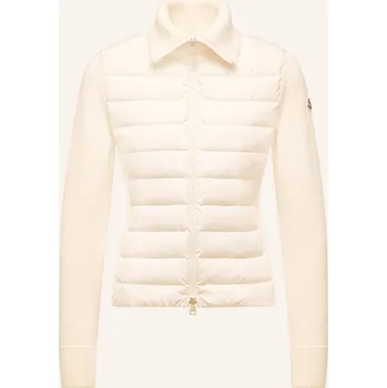 Dámská bunda Moncler Dámská Péřová Bunda Ze Směsi Materiálů, bílá, 36