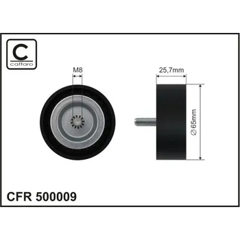 Vratna/vodici kladka, klinovy zebrovy remen, 500009
