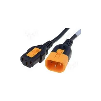 Napájecí kabel Kabel IEC C13 zásuvka,IEC C14 vidlice PVC 1,5m se zajištěním