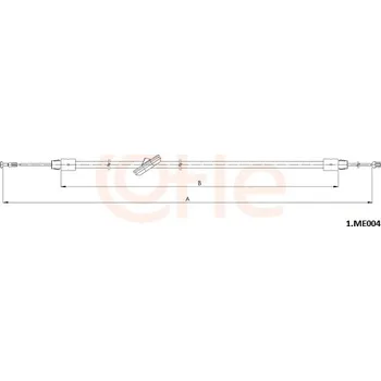 Lanko parkovací brzdy Tažné lanko, parkovací brzda, 1.ME004