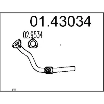 Výfuková trubka Výfuková trubka, 01.43034