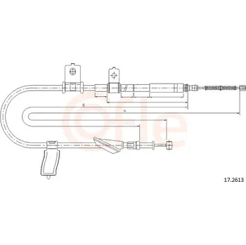 Lanko parkovací brzdy Tazne lanko, parkovaci brzda, 17.2613