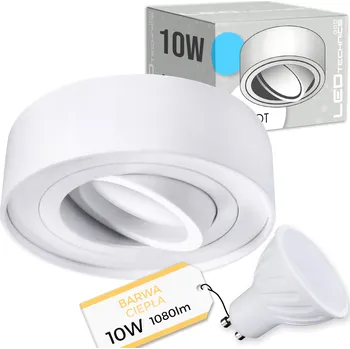 Bodové svítidlo Stropní bodové svítidlo kulatý LEDTechnics bílé