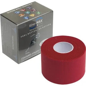 Tejpovací páska Kine-MAX Team Tape - Barevná neelastická tejpovací páska 3,8cm x 10m - Červená Neelastická tejpovací páska pro pevnou fixaci při sportu