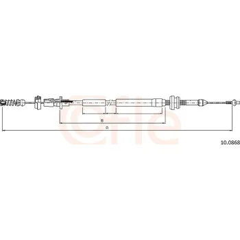 Lanko parkovací brzdy Lanko plynu, 10.0868