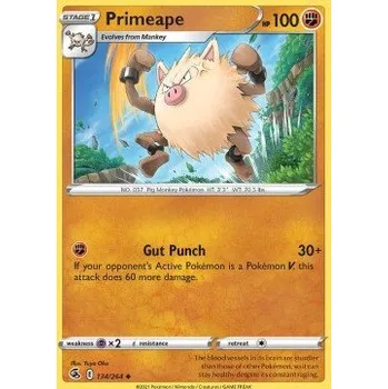Volný čas Pokémon FST 134/264 Primeape - Fusion Strike Stav: Near Mint, Verze: NORMAL