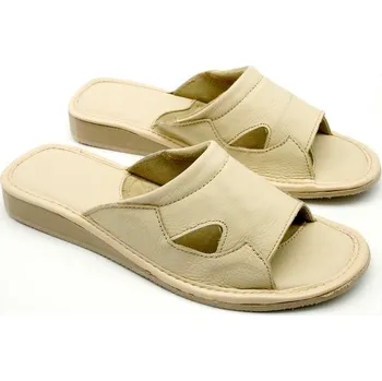 Pánské pantofle GEPARD kožené pantofle Ju69b béžová Velikost: 41