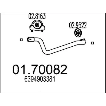 Výfuková trubka Výfuková trubka, 01.70082