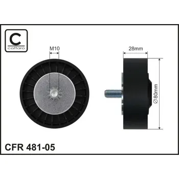 Vratna/vodici kladka, klinovy zebrovy remen, 481-05