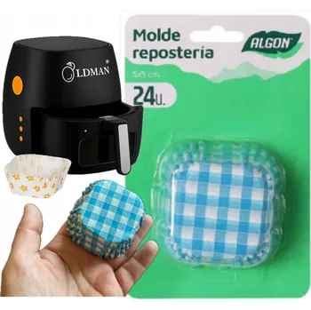 Forma na pečení Papírové košíčky na muffiny, formičky na pečení do horkovzdušné fritézy (AIR FRYER), 24 ks, 7x7 cm