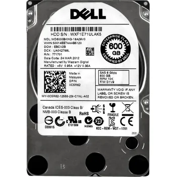 Interní pevný disk DELL 600GB 10K 2.5" SAS 6Gb, WD6000BKHG-18A29V0, 0C5R62
