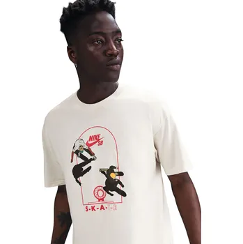Pánské tričko Tričko Nike SB Max90 Skate OC Court Light Bone, - M