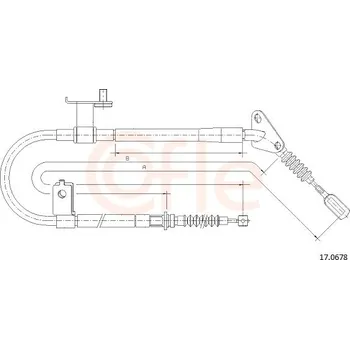 Lanko parkovací brzdy Tazne lanko, parkovaci brzda, 17.0678