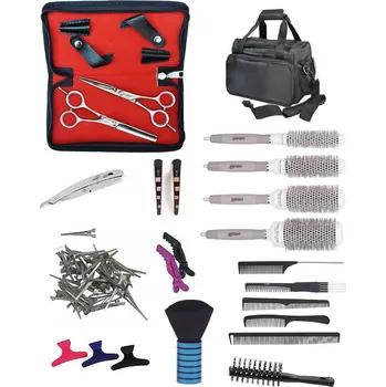 Kosmetický kufr PRO FEEL JAPAN SET Taška TL39 Kadeřnický set pro učně - textilní taška s vybavením pro praváky