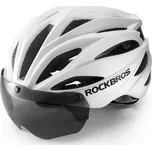 Rockbros Cyklistická přilba s kšiltem, universal, matná bílá
