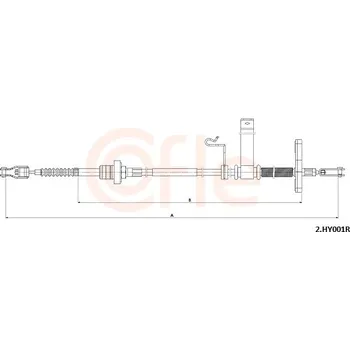 Spojkové lanko Tazne lanko, ovladani spojky, 2.HY001R