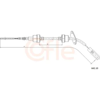 Spojkové lanko Tazne lanko, ovladani spojky, 642.10