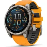 Garmin Fenix 8 AMOLED 47 mm oranžové Šedá