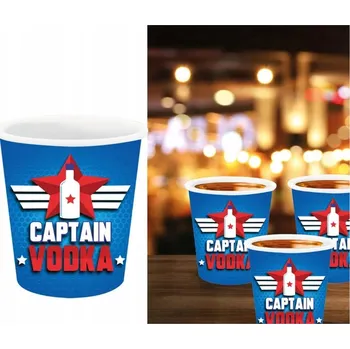Sklenice PLASTOVÝ PANÁK NA VODKU SKLENIČKY VODKA CAPITAN VODKA 3 KS 5 X 6 CM