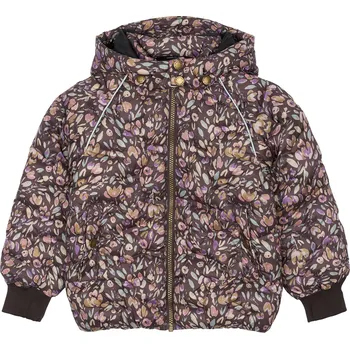 Kojenecká bunda Mikk-Line Mikk - Line dětská zimní puffer bunda s potiskem 13000 - Raisin Velikost: 116