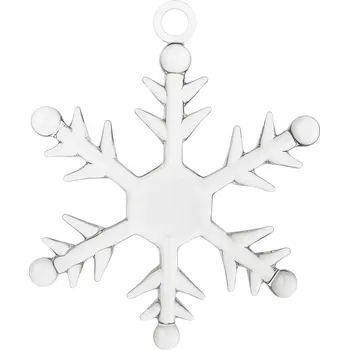 Vánoční ozdoba Skleněná sněhová vločka, vánoční ozdoba na stromeček - III. 8 cm 10 cm sklo