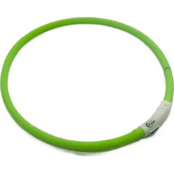 Obojek pro psa Obojek silikon LED SVĚTELNÝ ZDROJ - ZELENÝ, dobíjecí, velikost univerzal