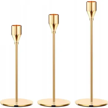 Svícen SADA 3x Svícen zlatá