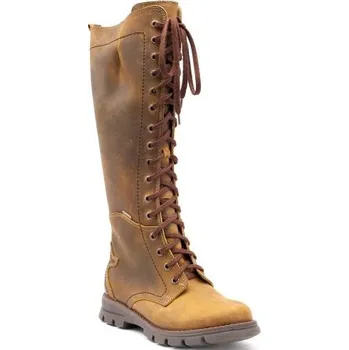 Dámské kozačky LESTA Kožené kozačky 8011-4096 camel Velikost: 39