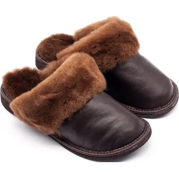 Dámské pantofle GEPARD kožešinové pantofle ju14 hnědá hladká Velikost: 39