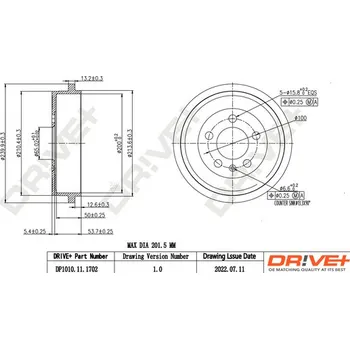Brzdový buben Brzdový buben, DP1010.11.1702