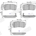 Sada brzdových destiček, kotoučová brzda, 572596J