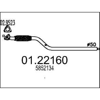 Výfuková trubka Výfuková trubka, 01.22160