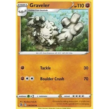 Volný čas Pokémon FST 136/264 Graveler - Fusion Strike Stav: Near Mint, Verze: NORMAL