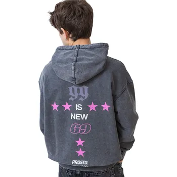 Pánská mikina Mikina S Kapucí Prosto Washed99 Graphite - L