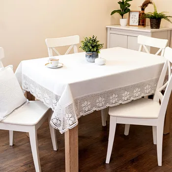 ubrus RACHELA Ubrus s krajkou, šířka 140 x výška 220 cm, barva 001 bílá