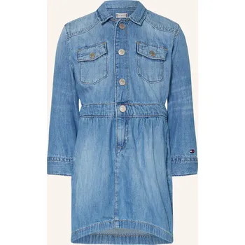 Dámské šaty Tommy Hilfiger Dívčí Džínové Šaty, modrá, 104