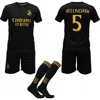 ShopJK Dětský fotbalový dres s podkolenkami Bellingham Real Madrid žlutá 122